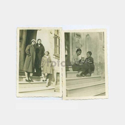 1950 Tarihi Ev ve Kadın Konulu 2 Adet Fotoğraf