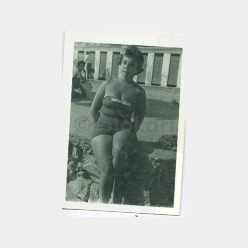 1940 İstanbul Plaj Kadın Görünüş Fotoğraf