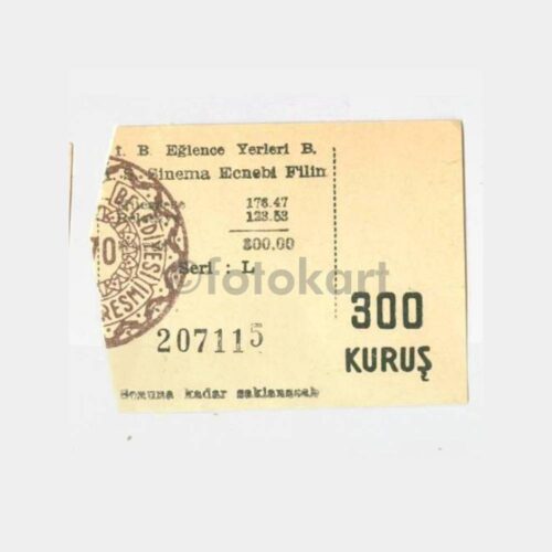 1970 İstanbul Sinema Bileti