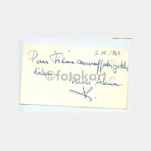 1960 Türk Sineması - Pan Film - Nuri Akın Kartı