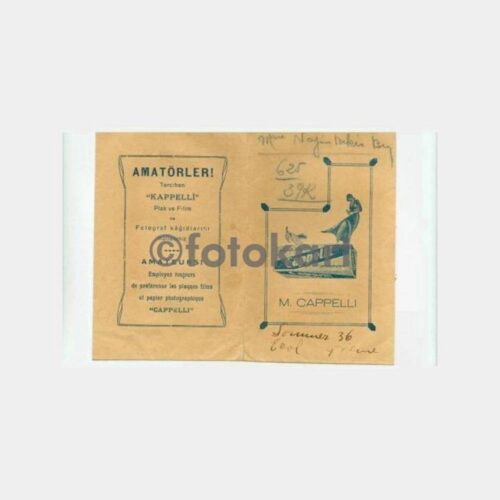 1936 Cappelli - Fotoğraf Saklama Zarfı