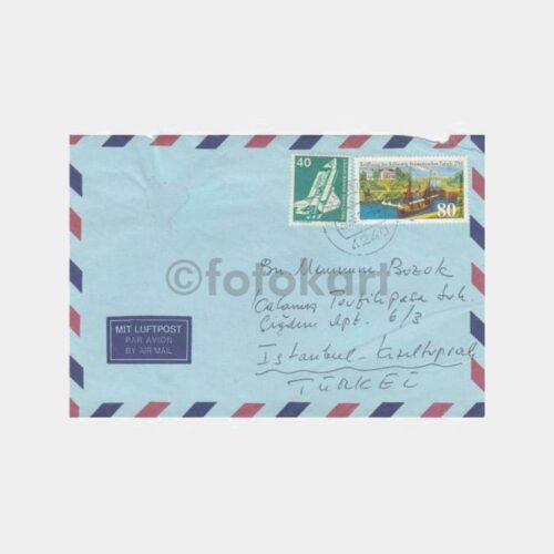 1984 Almanya Gemi ve Uzay Pullu Zarf