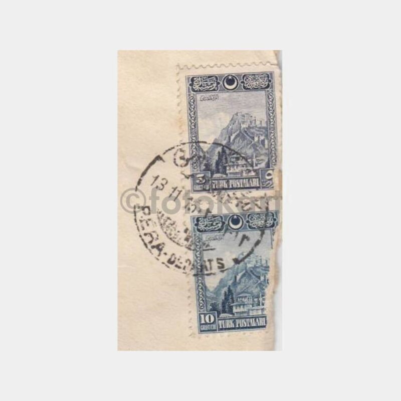 1925 Kuruçay Damgalı Arkası Mühürlü Zarf - Görsel 5