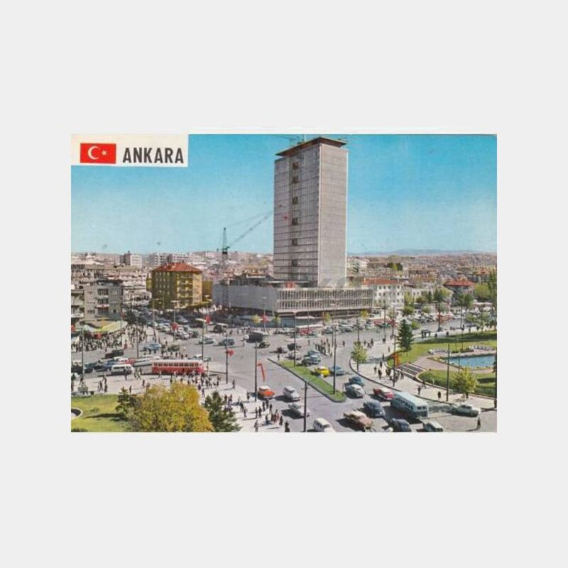 1975 Ankara Kızılay Meydanı Görünüş Kartpostal