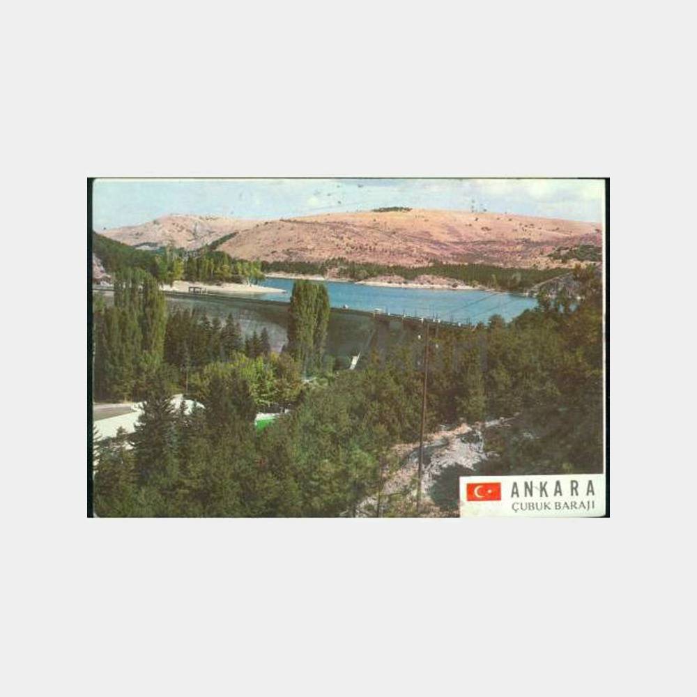 1970 Ankara Çubuk Barajı Görünüş Kartpostal