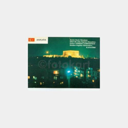 1999 Ankara Anıtkabir Gece Görünüş Kartpostal