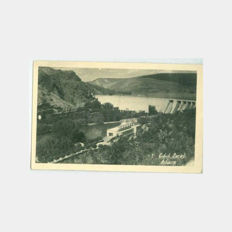 1950 Ankara Çubuk Barajı Görünüş Kartpostal
