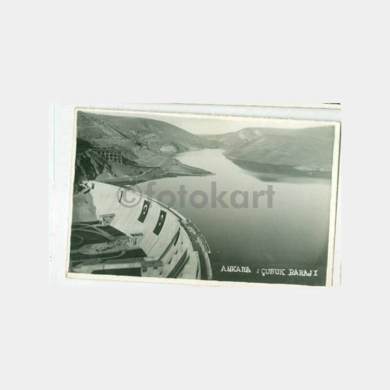 1935 Ankara Çubuk Barajı Görünüş Kartpostal