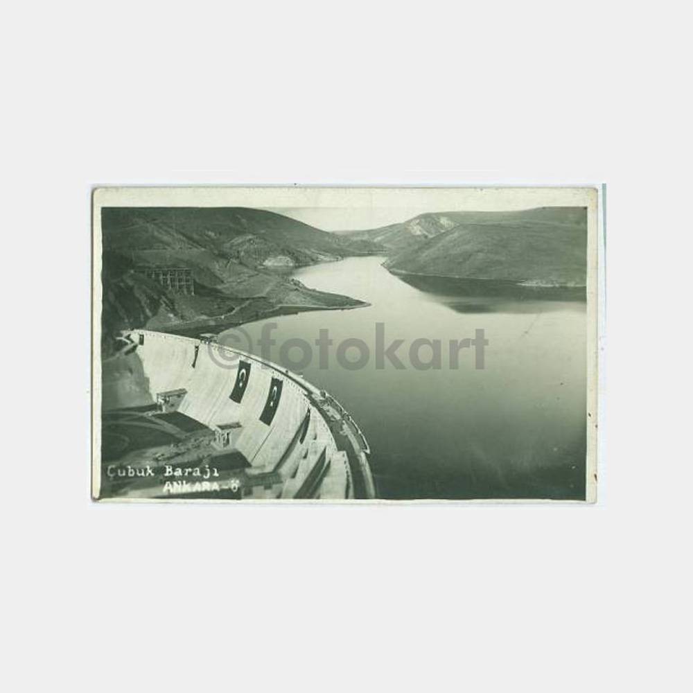 1940 Ankara Çubuk Barajı Açılış Kartpostal