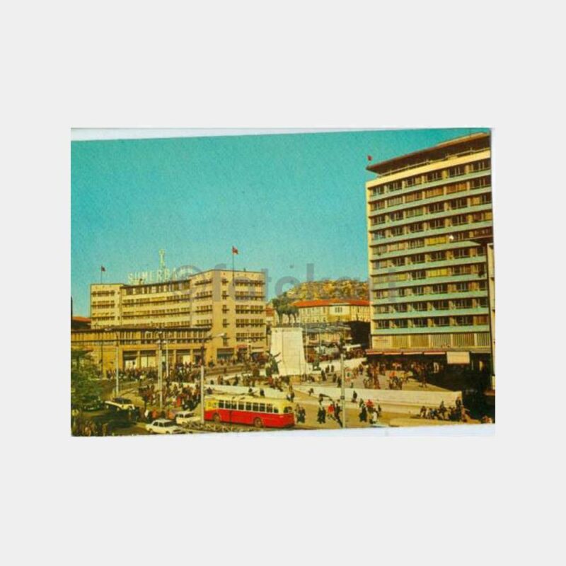 1969 Ankara Ulus Meydanı Görünüş Kartpostal