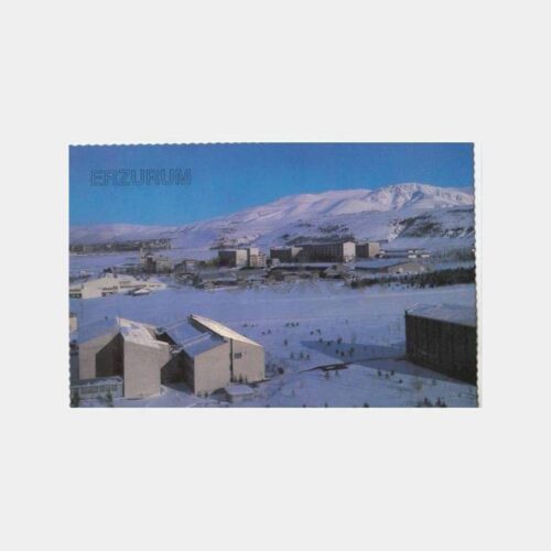 1980 Erzurum Kış Manzarası Görünüş Kartpostal
