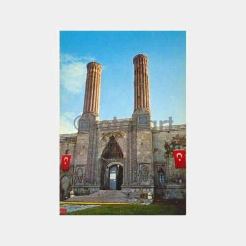 Erzurum Çifte Minare Kartpostal