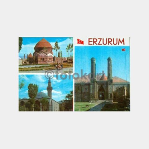 1975 Erzurum 3 Değişik Görünüş Kartpostal