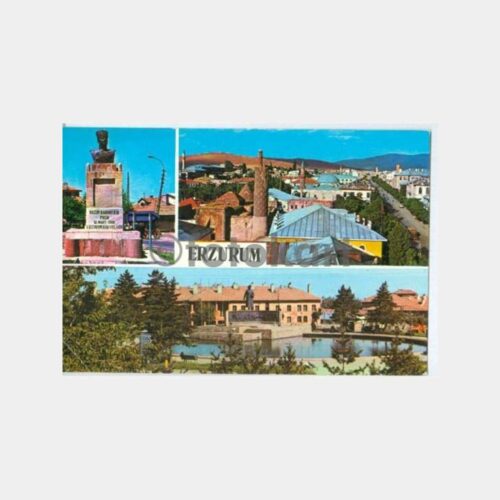 1970 Erzurum 3 Değişik Görünüş Kartpostal