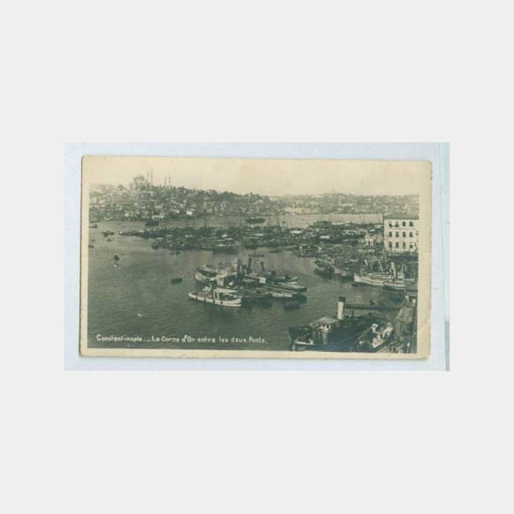 1930 İstanbul Haliç Tekne Mavna Görünüş Kartpostal