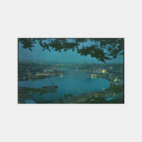 1970 Haliç Eyüp Gece Görünüş Kartpostal