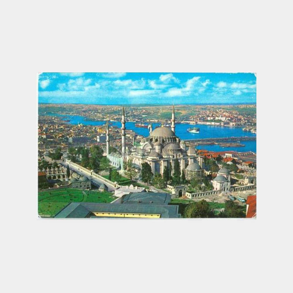 1968 İstanbul Haliç Süleymaniye Kartpostal