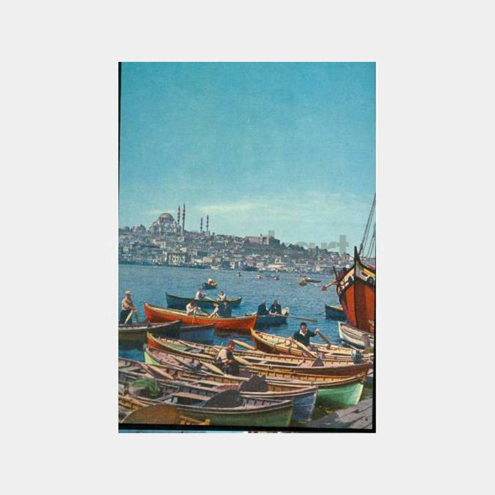 1966 Haliç Karaköy Sandalcı Görünüş Kartpostal