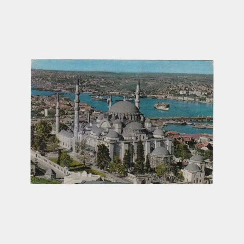 1975 İstanbul Haliç - Süleymaniye Camii Görünüş Kartpostal