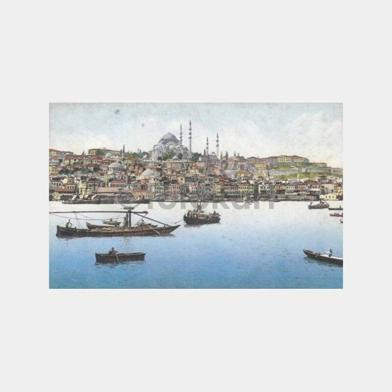 1900 Haliç Süleymaniye Camii Repr. Baskı Kartpostal