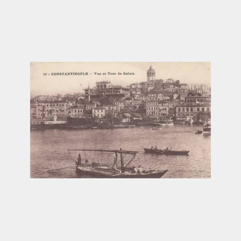 1910 İstanbul Haliç Galata Kulesi Nadir Kartpostal