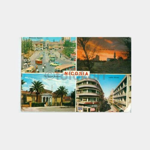 1969 Kıbrıs Lefkoşa 4 Görünüş Kartpostal