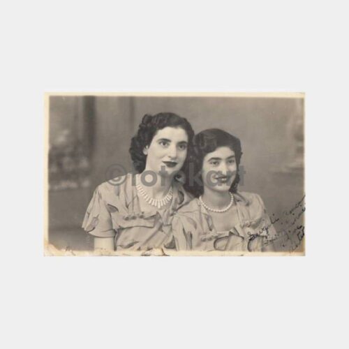 1940 Kıbrıs Larnaka -Foto Minas- Türk Kadın Fotoğraf