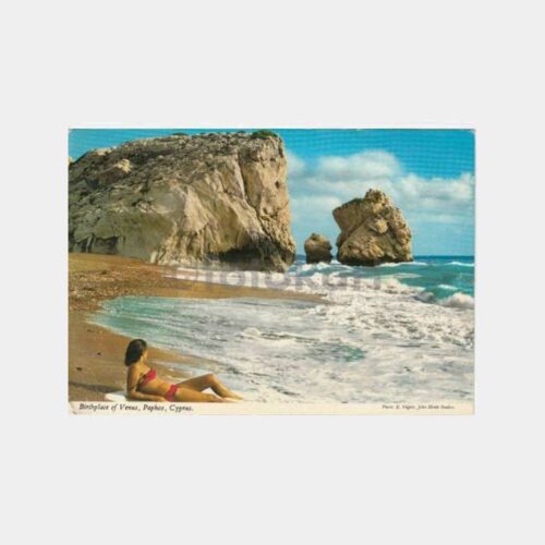 1970 Kıbrıs Baf - Venüs Plajı Kartpostal