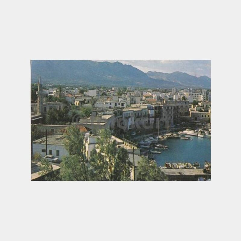 1980 Kıbrıs Girne Liman Görünüş Kartpostal