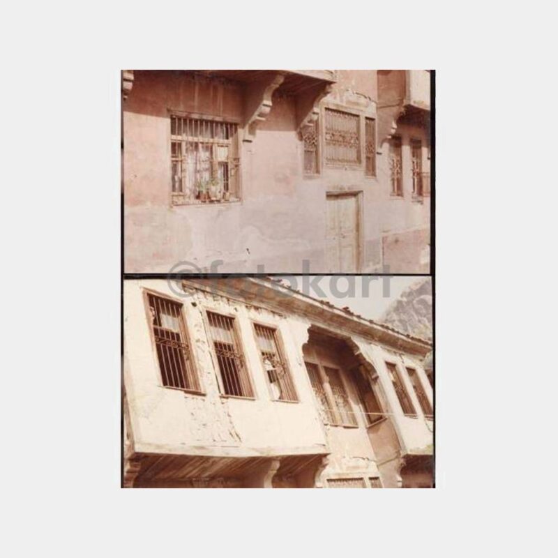 1970 Alaşehir Tarihi Evler 2 Adet Fotoğraf