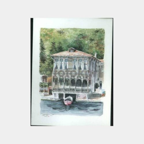 Ressam Murat Çakan - Tarihi Evler Yalı Tebrik Kartı