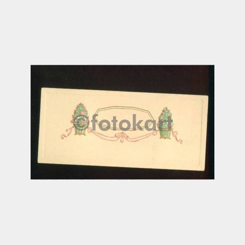 1940 Desenli -Boş Yazısız- 13 Adet Tebrik Kartı