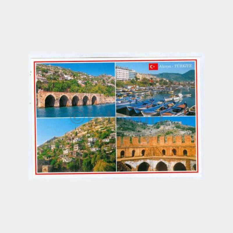 1990 Alanya Görünüş Kartpostal