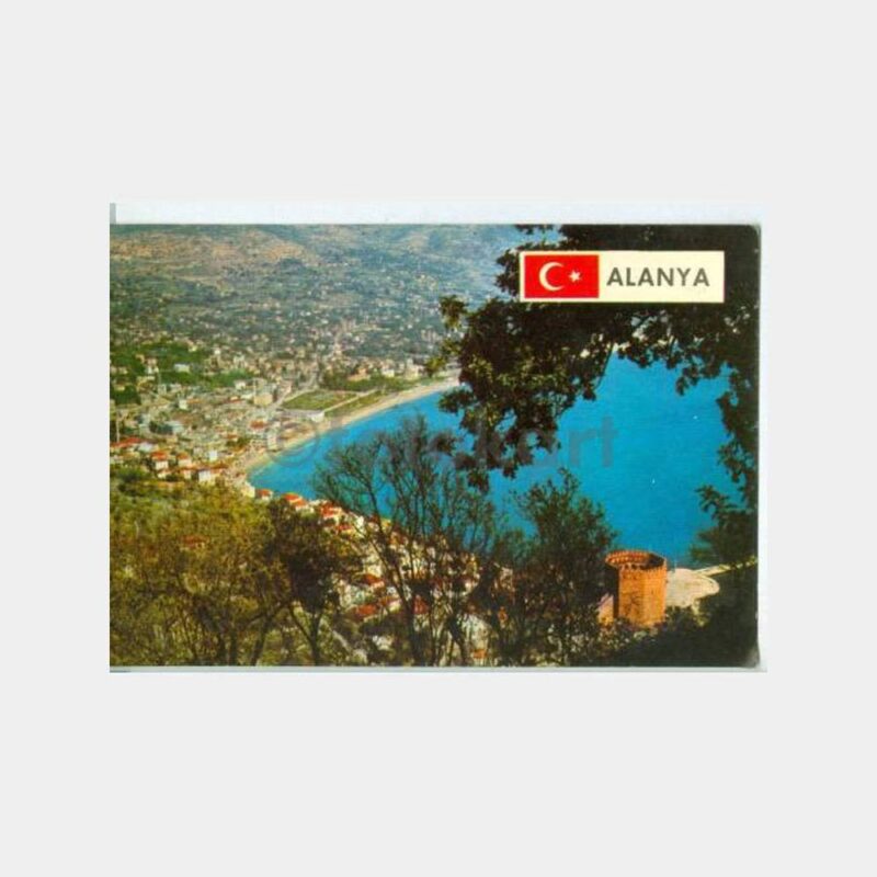 1970 Alanya Havadan Görünüş Kartpostal