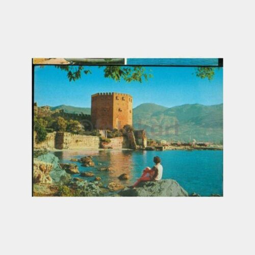 1970 Alanya Kalesi Görünüş Kartpostal