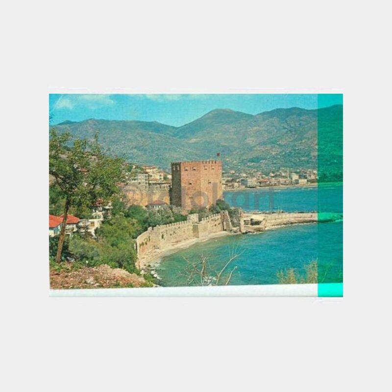 1980 Alanya Kalesi Görünüş Kartpostal