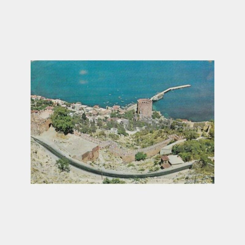 1979 Alanya Kale Havadan Görünüş Kartpostal
