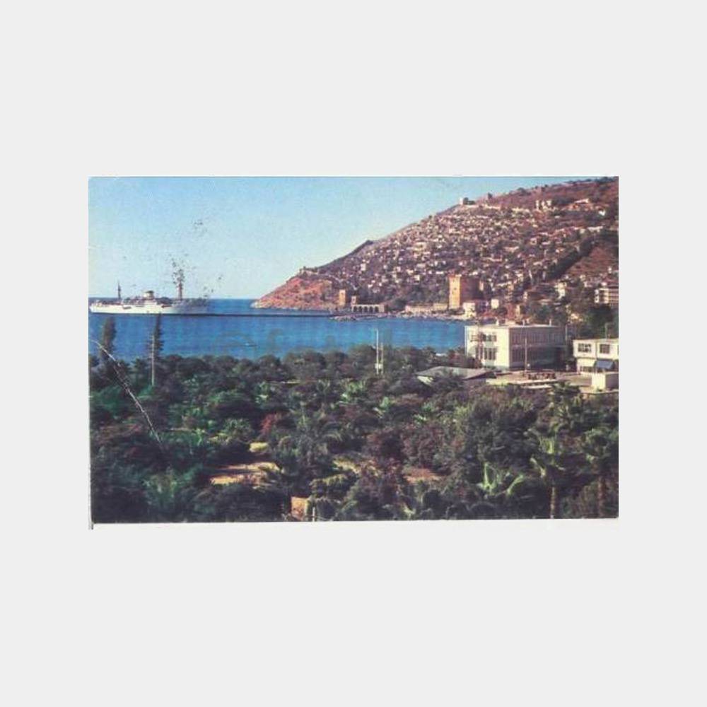 1984 Alanya İskele ve Kale Görünüş Kartpostal
