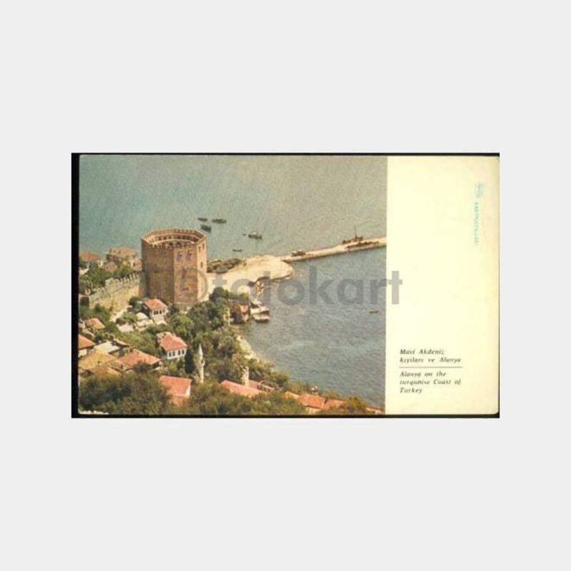 1965 Alanya Kalesi Görünüş Kartpostal