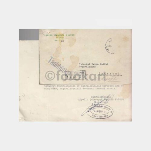 1947 Futbol Alpullu Şekerspor Yazısı