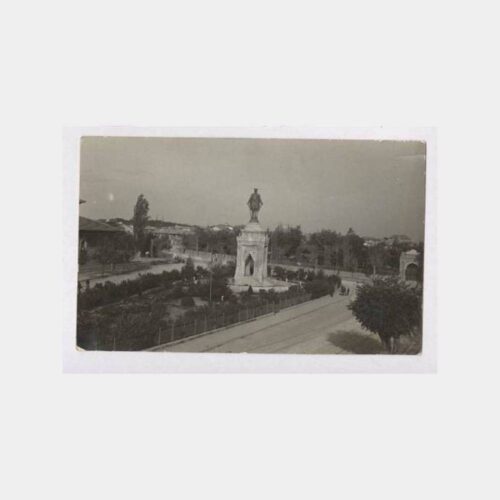 1941 Konya Atatürk Heykeli Damgalı Kartpostal
