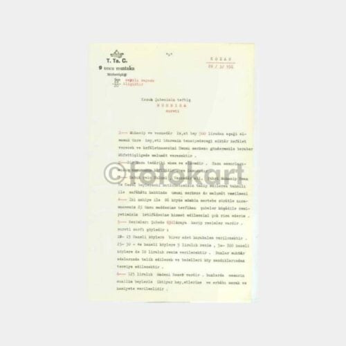 1931 T.Tayyare Cemiyeti Kozan Şb Konulu Yazı