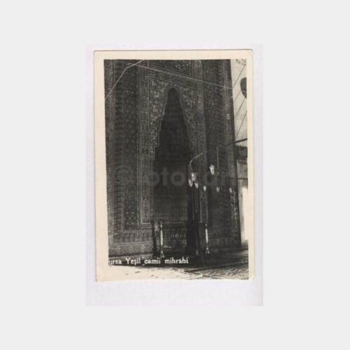 1949 Bursa Yeşil Camii Mihrabı Görünüş Fotokart