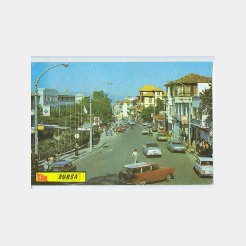 1970 Bursa Ana Cadde Görünüş Kartpostal