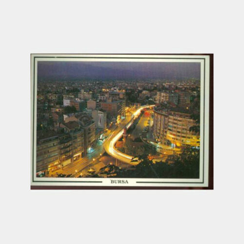 1980 Bursa Ana Cadde Gece Görünüşü Kartpostal