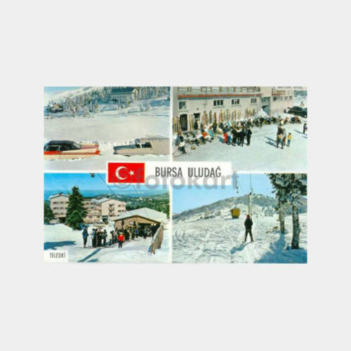1981 Bursa Uludağ 4 Görünüş Kartpostal