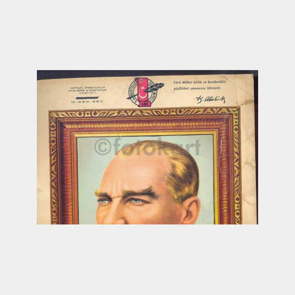 1960 Gazeteciler Cemiyeti - Atatürk Karton Tablosu