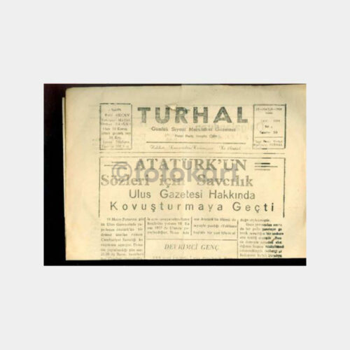 1958 Turhal Gazetesi 23.05.1958