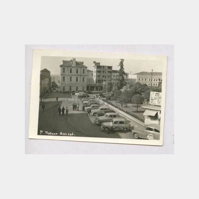 1939 Trabzon Park Görünüş Tebrik Fotoğraf