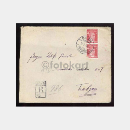 1941 Trabzon Maraş Cad. Varışlı Adresli Zarf